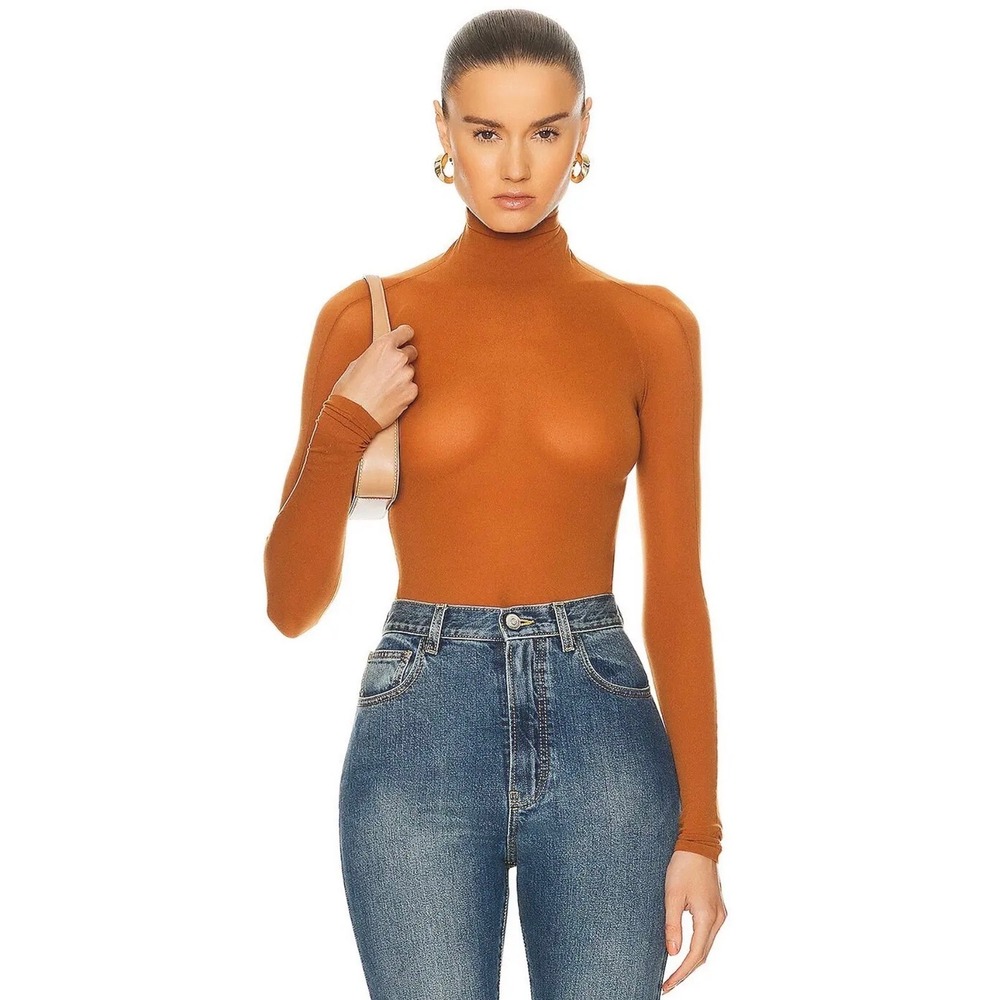 ALAÏA String Bodysuit - Cannelle Size 40 US 4‎